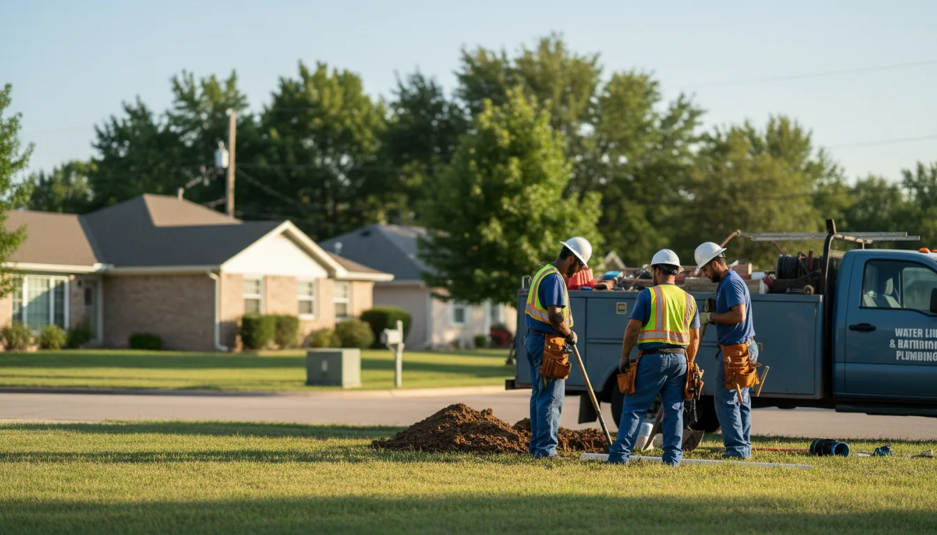 Residential water line and bathroom plumbing service in Byfield, MA